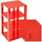 Strictly Briks Classic Stackable Baseplates, Building Bricks For Towers, Shelves, and More, 100% Compatible with All Major Brands, Red, 4 Base Plates & 30 Stackers, 6x6 Inches